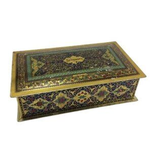 Schrafft's Vintage Tin Candy Box Canco Persian Lithograph Motif Hinged Lid